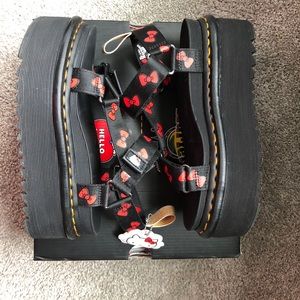 hello kitty dr. martens platform sandals!